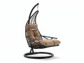 **Schwebender Korbsessel mit gepolstertem Sitz**