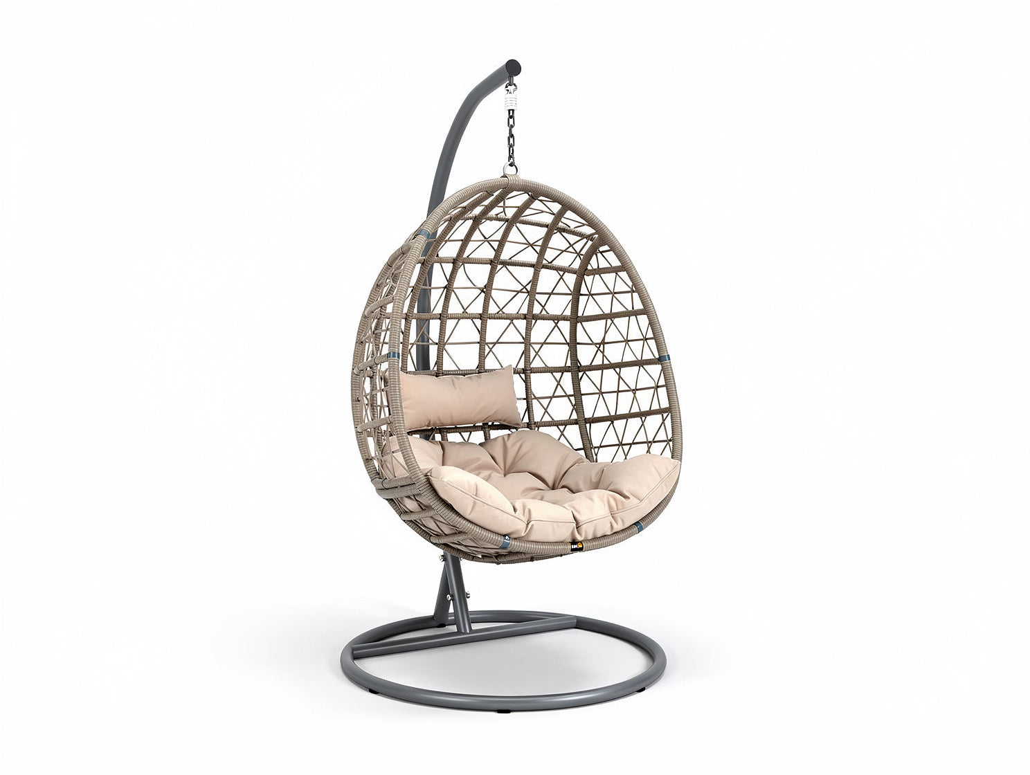 **Hängesessel aus Rattan mit gepolstertem Kissen**