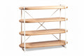 Modulares Holzregal mit vier Ebenen und Metallgestell**