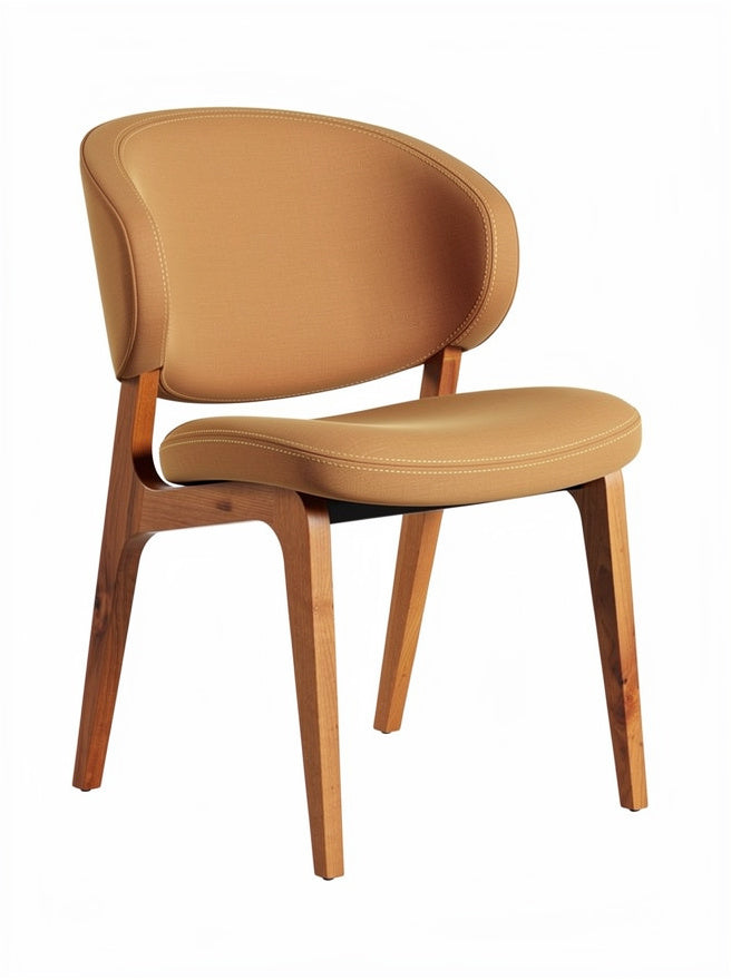 Eleganter Holzstuhl mit gepolsterter Sitzfläche**